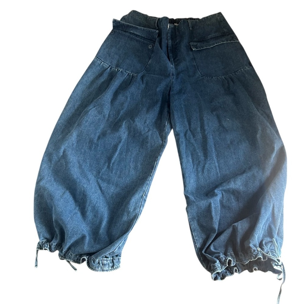 Girly Grunge Barrel Wide Leg Jeans Plus Size 2XL Retro Trendy - Picture 4 of 6
